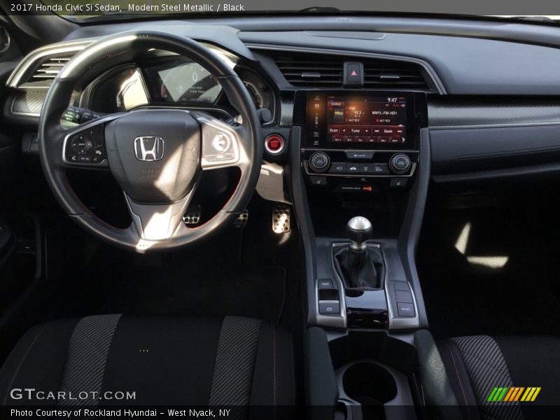 Modern Steel Metallic / Black 2017 Honda Civic Si Sedan