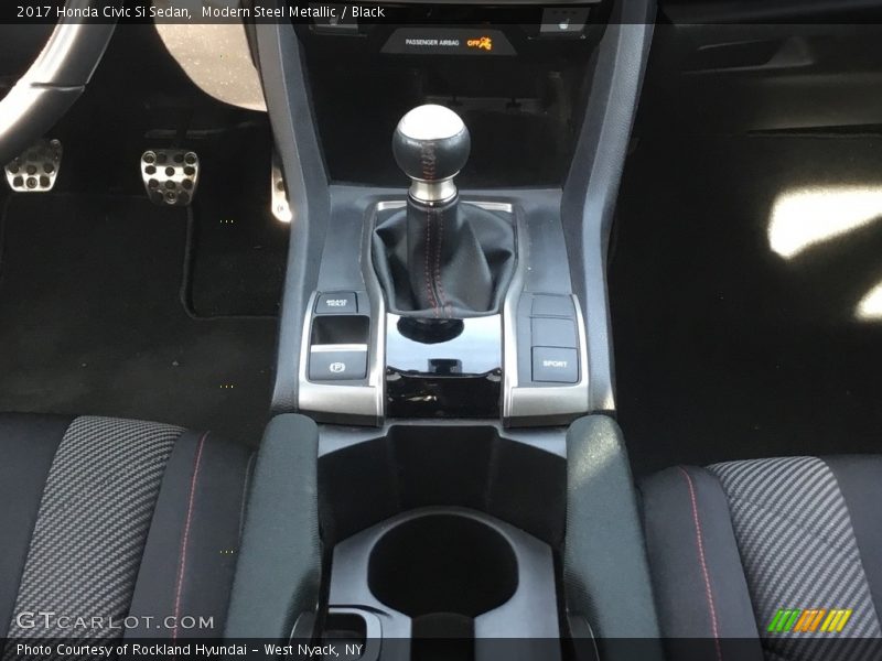 Modern Steel Metallic / Black 2017 Honda Civic Si Sedan