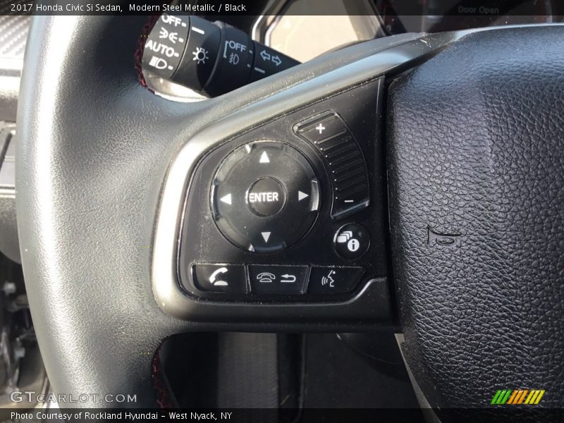 Modern Steel Metallic / Black 2017 Honda Civic Si Sedan