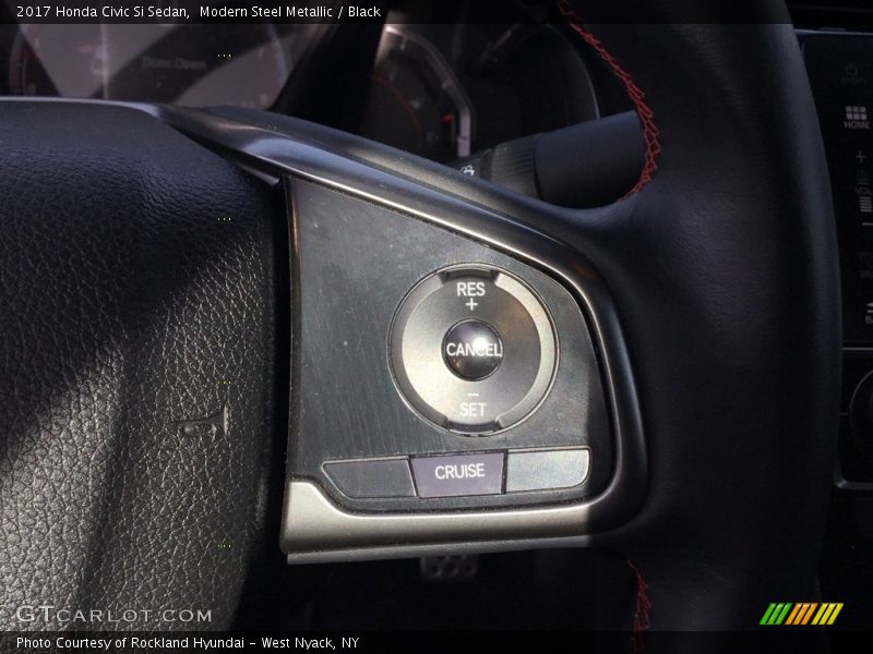 Modern Steel Metallic / Black 2017 Honda Civic Si Sedan