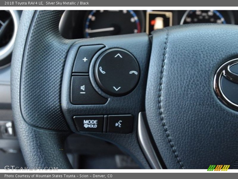 Silver Sky Metallic / Black 2018 Toyota RAV4 LE