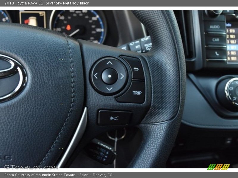 Silver Sky Metallic / Black 2018 Toyota RAV4 LE