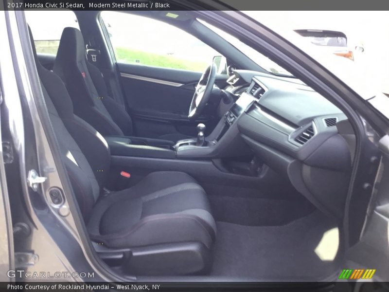 Modern Steel Metallic / Black 2017 Honda Civic Si Sedan