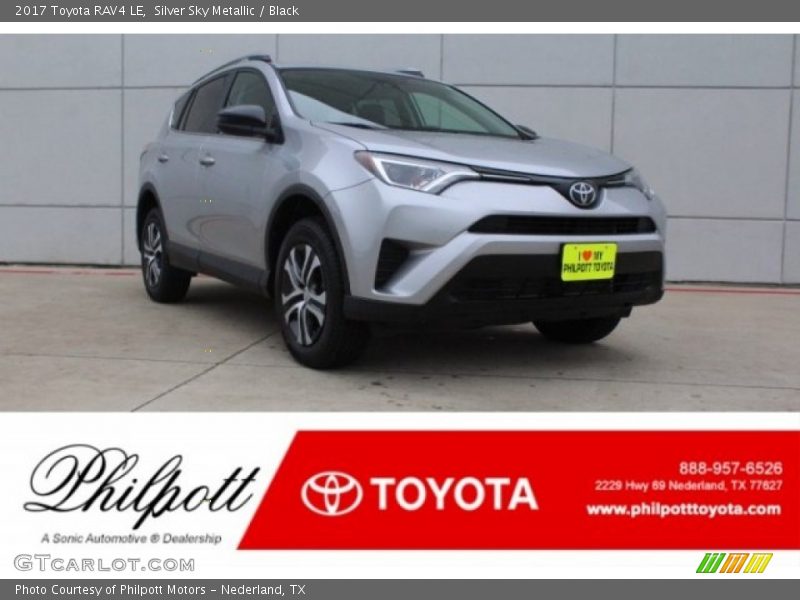Silver Sky Metallic / Black 2017 Toyota RAV4 LE