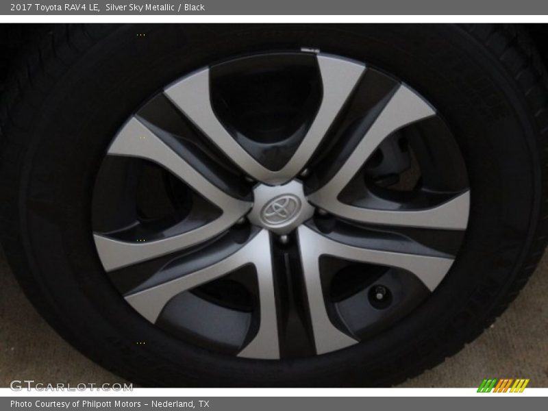 Silver Sky Metallic / Black 2017 Toyota RAV4 LE