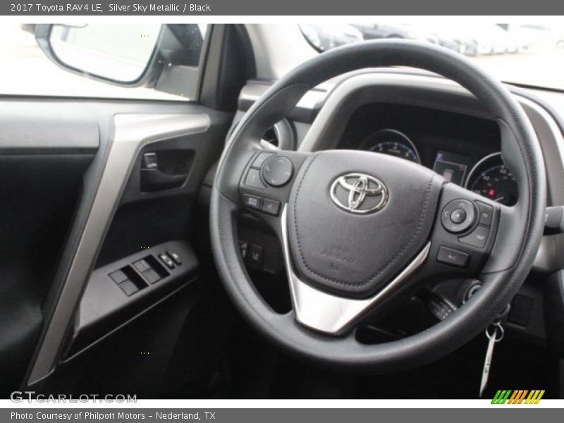 Silver Sky Metallic / Black 2017 Toyota RAV4 LE