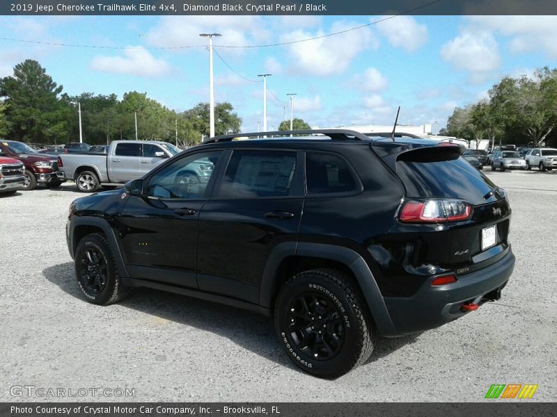 Diamond Black Crystal Pearl / Black 2019 Jeep Cherokee Trailhawk Elite 4x4