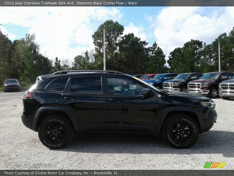 Diamond Black Crystal Pearl / Black 2019 Jeep Cherokee Trailhawk Elite 4x4