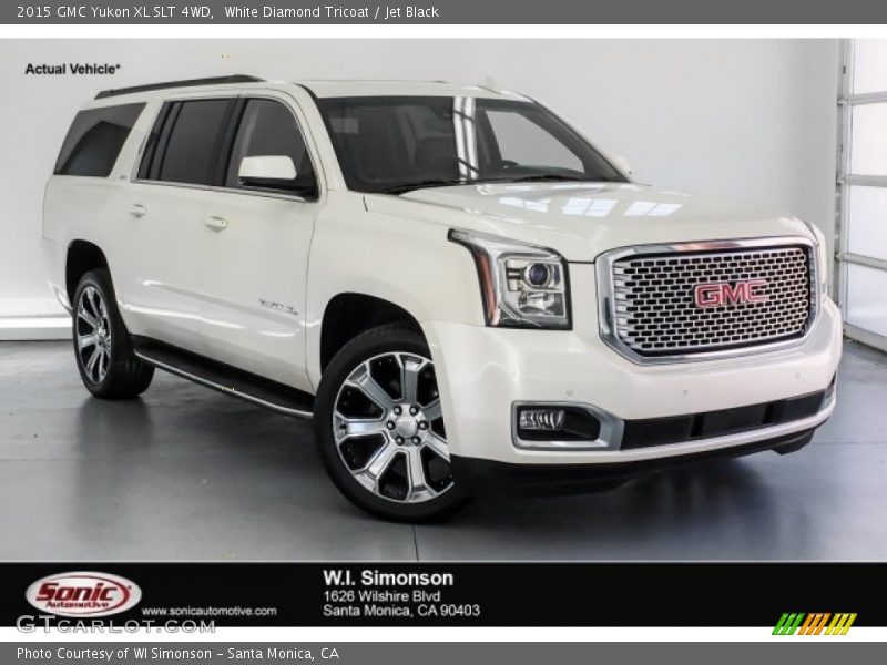 White Diamond Tricoat / Jet Black 2015 GMC Yukon XL SLT 4WD
