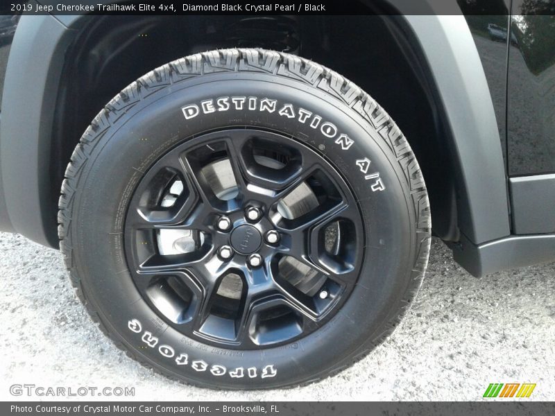 Diamond Black Crystal Pearl / Black 2019 Jeep Cherokee Trailhawk Elite 4x4