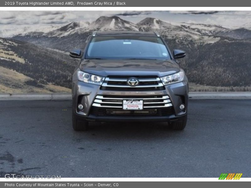 Predawn Gray Mica / Black 2019 Toyota Highlander Limited AWD