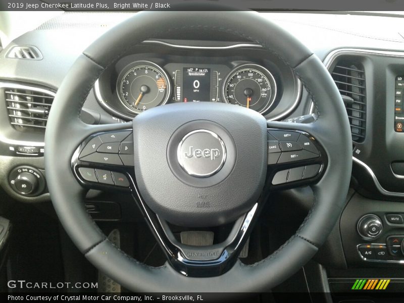 Bright White / Black 2019 Jeep Cherokee Latitude Plus
