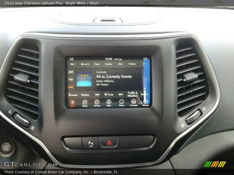 Bright White / Black 2019 Jeep Cherokee Latitude Plus