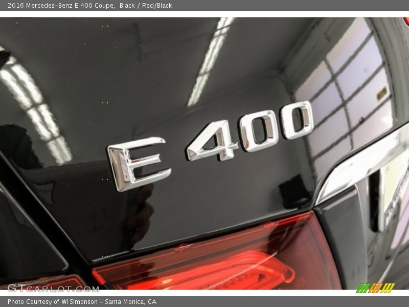 Black / Red/Black 2016 Mercedes-Benz E 400 Coupe