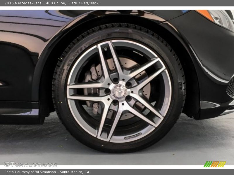 Black / Red/Black 2016 Mercedes-Benz E 400 Coupe