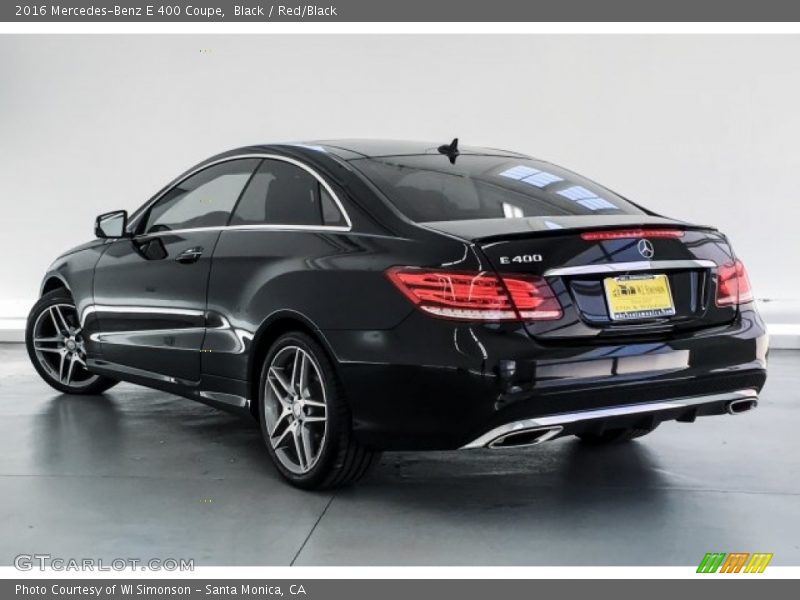 Black / Red/Black 2016 Mercedes-Benz E 400 Coupe