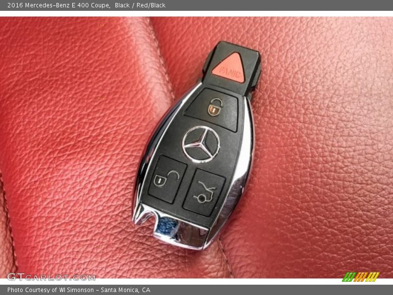 Black / Red/Black 2016 Mercedes-Benz E 400 Coupe