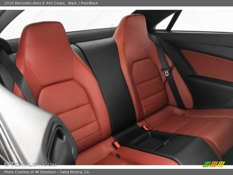 Black / Red/Black 2016 Mercedes-Benz E 400 Coupe