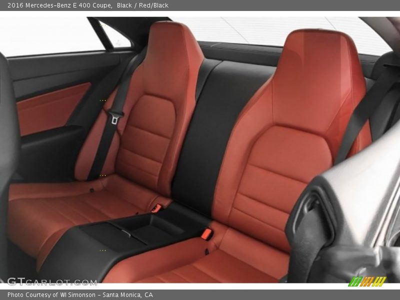 Black / Red/Black 2016 Mercedes-Benz E 400 Coupe