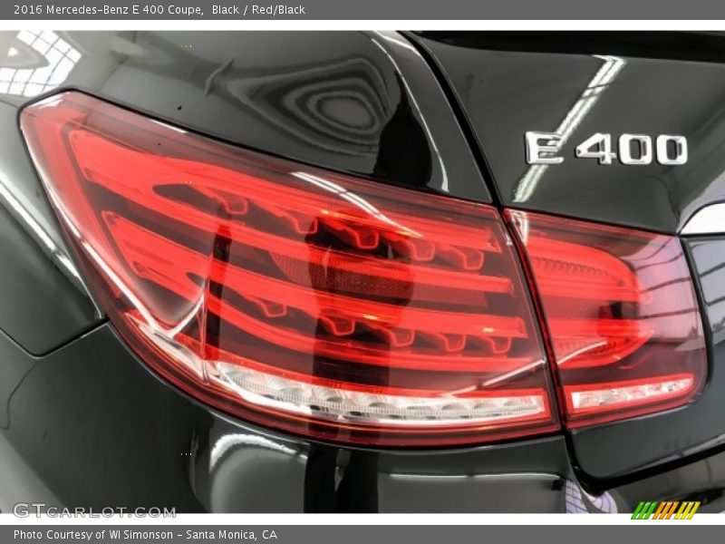 Black / Red/Black 2016 Mercedes-Benz E 400 Coupe