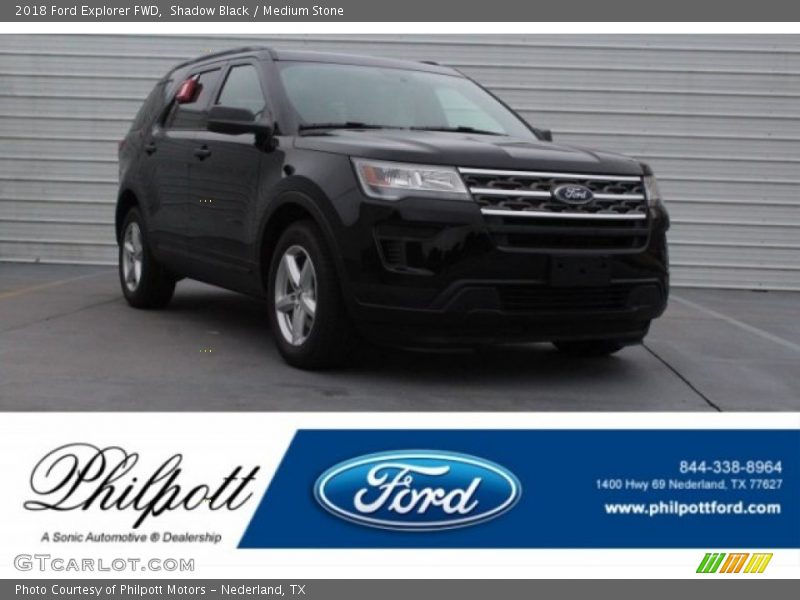 Shadow Black / Medium Stone 2018 Ford Explorer FWD