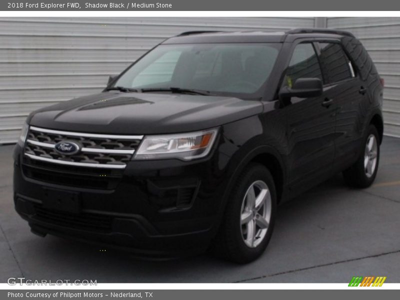 Shadow Black / Medium Stone 2018 Ford Explorer FWD
