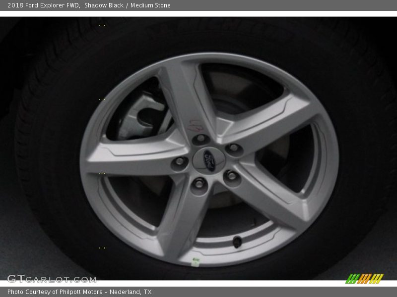 Shadow Black / Medium Stone 2018 Ford Explorer FWD