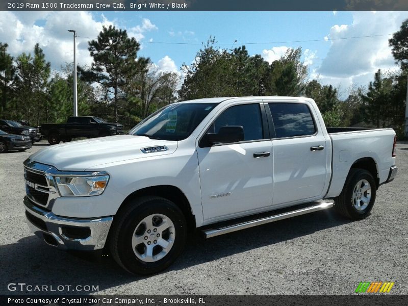 Bright White / Black 2019 Ram 1500 Tradesman Crew Cab