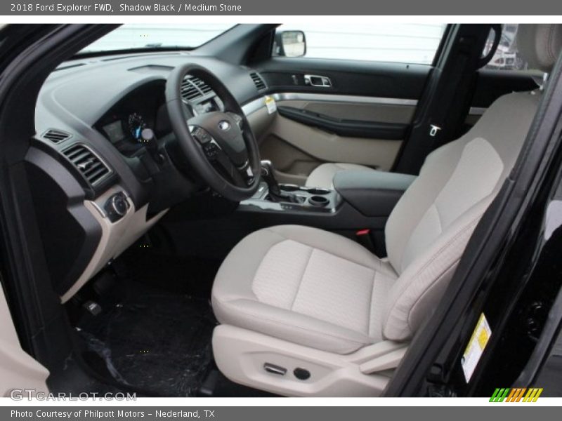 Shadow Black / Medium Stone 2018 Ford Explorer FWD