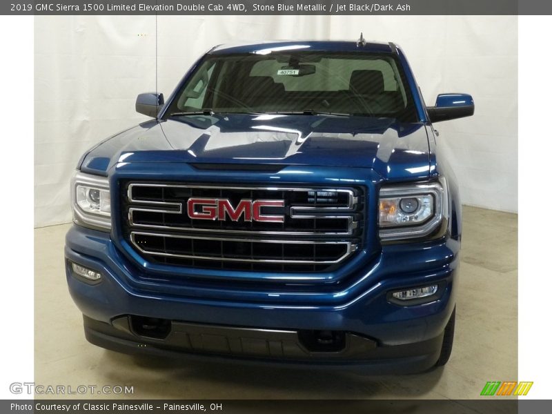 Stone Blue Metallic / Jet Black/Dark Ash 2019 GMC Sierra 1500 Limited Elevation Double Cab 4WD