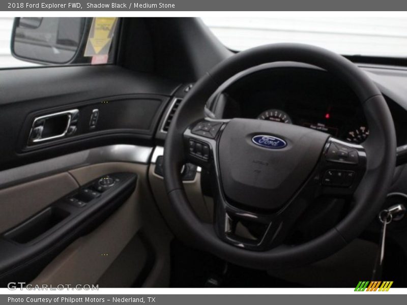 Shadow Black / Medium Stone 2018 Ford Explorer FWD