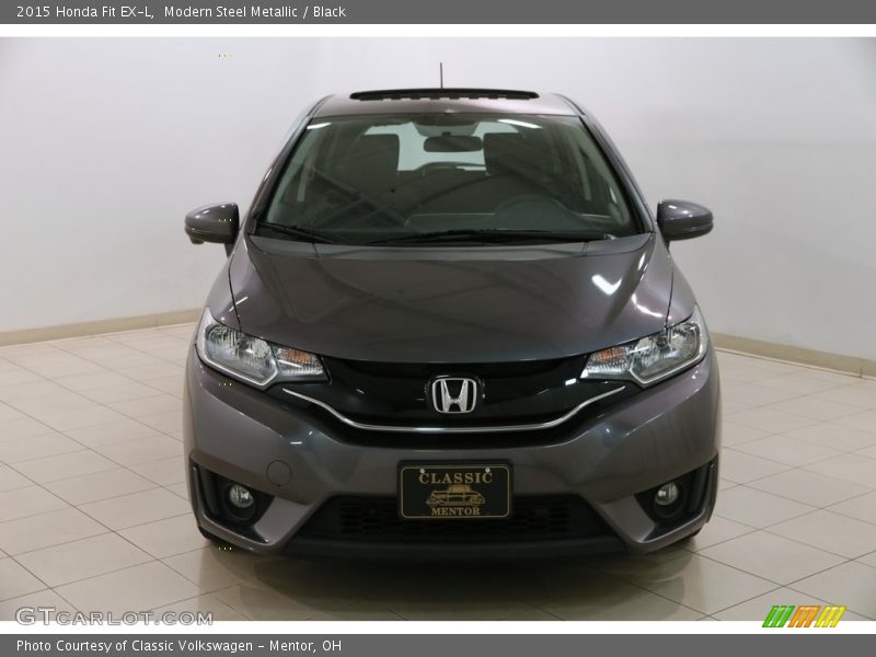 Modern Steel Metallic / Black 2015 Honda Fit EX-L