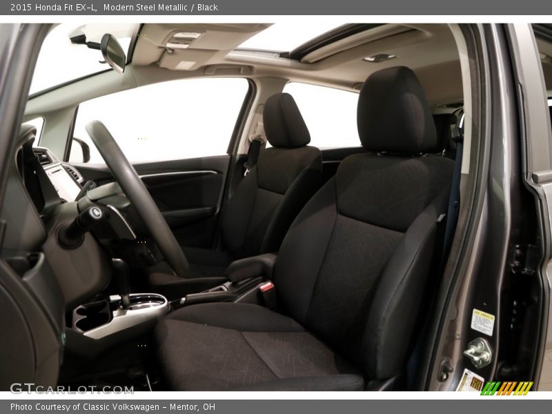 Modern Steel Metallic / Black 2015 Honda Fit EX-L