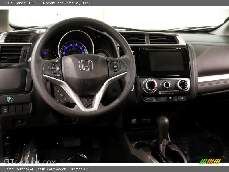 Modern Steel Metallic / Black 2015 Honda Fit EX-L
