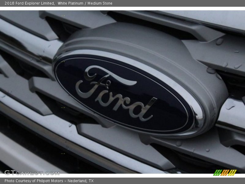 White Platinum / Medium Stone 2018 Ford Explorer Limited