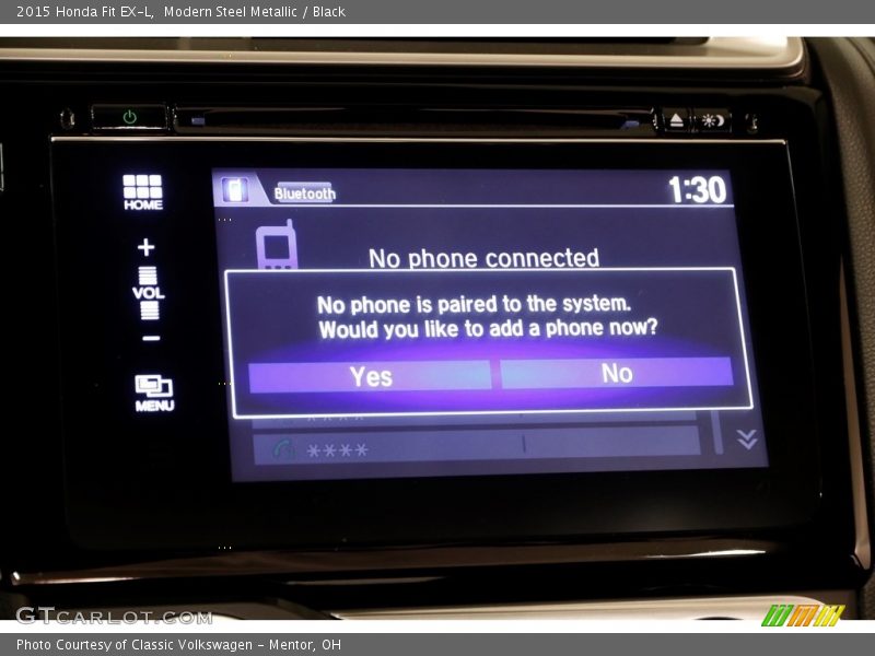 Modern Steel Metallic / Black 2015 Honda Fit EX-L