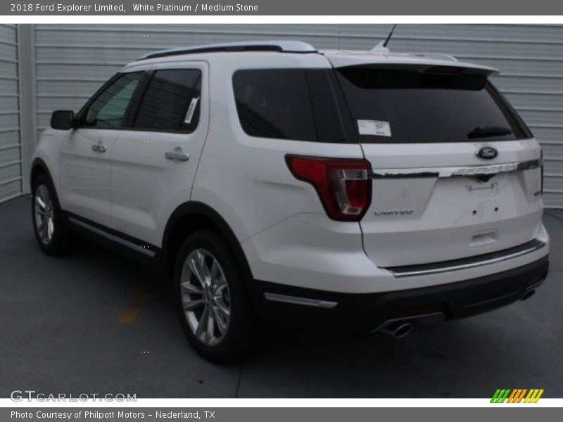 White Platinum / Medium Stone 2018 Ford Explorer Limited