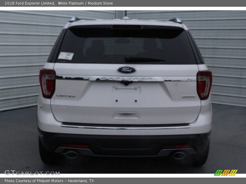 White Platinum / Medium Stone 2018 Ford Explorer Limited