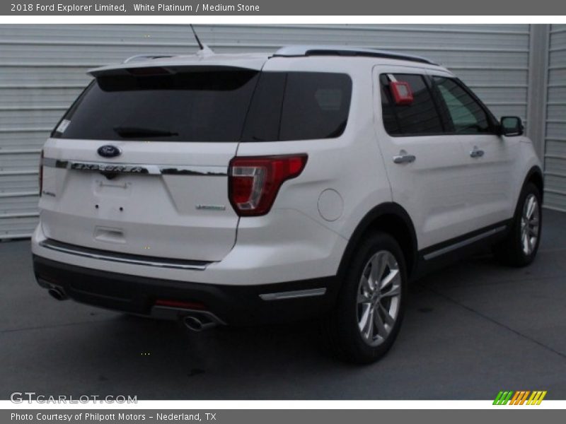 White Platinum / Medium Stone 2018 Ford Explorer Limited