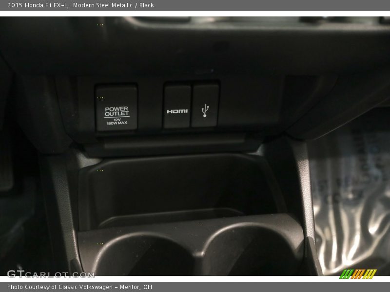 Modern Steel Metallic / Black 2015 Honda Fit EX-L