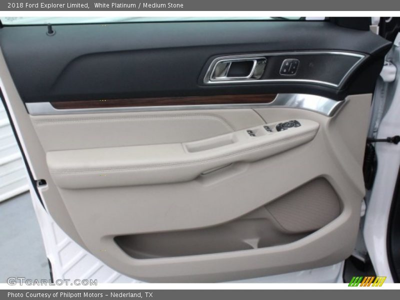 White Platinum / Medium Stone 2018 Ford Explorer Limited