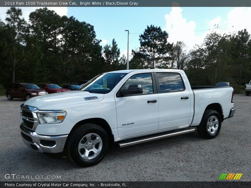 Bright White / Black/Diesel Gray 2019 Ram 1500 Tradesman Crew Cab