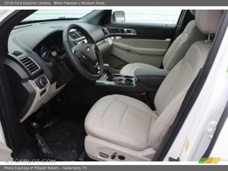 White Platinum / Medium Stone 2018 Ford Explorer Limited