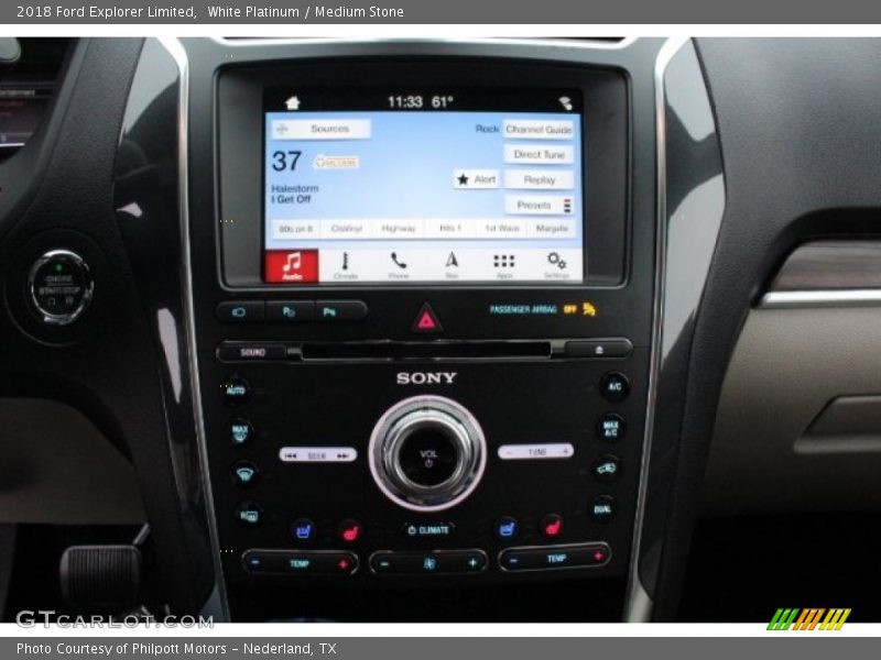 White Platinum / Medium Stone 2018 Ford Explorer Limited