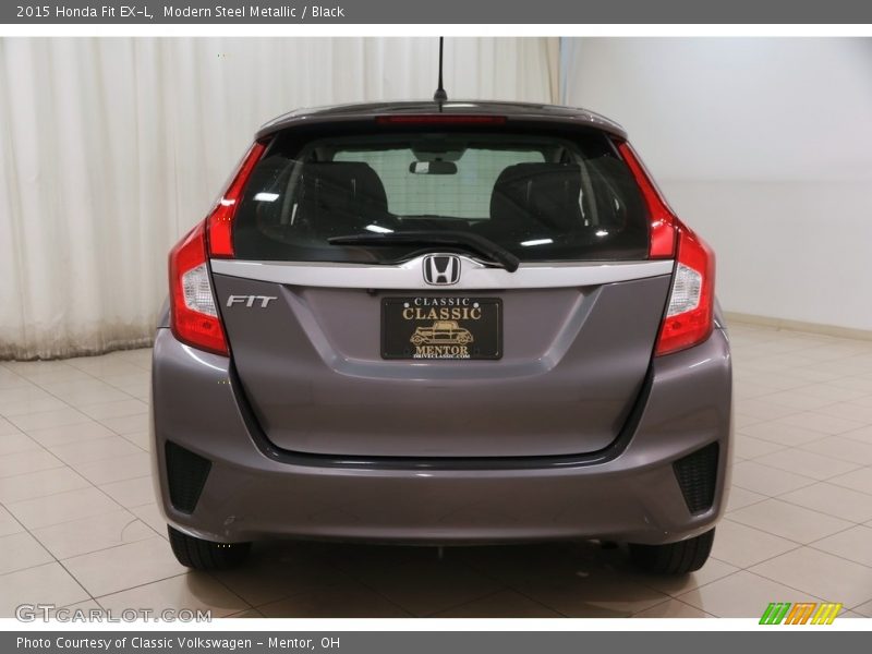 Modern Steel Metallic / Black 2015 Honda Fit EX-L