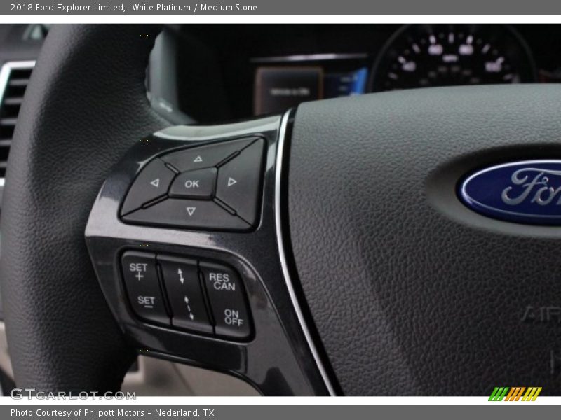 White Platinum / Medium Stone 2018 Ford Explorer Limited