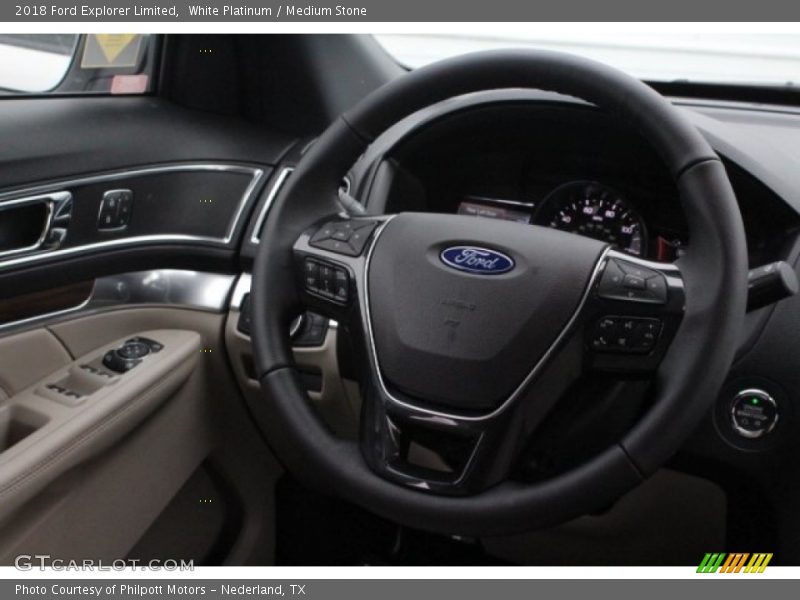 White Platinum / Medium Stone 2018 Ford Explorer Limited