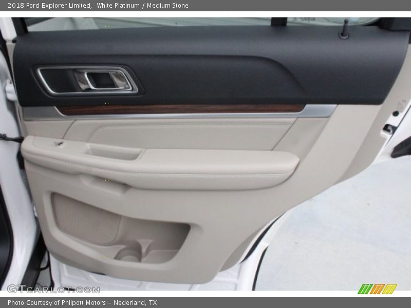 White Platinum / Medium Stone 2018 Ford Explorer Limited