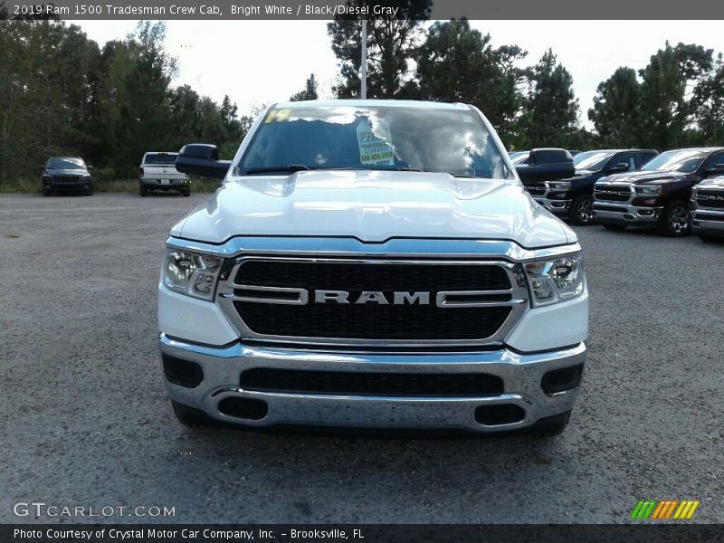 Bright White / Black/Diesel Gray 2019 Ram 1500 Tradesman Crew Cab