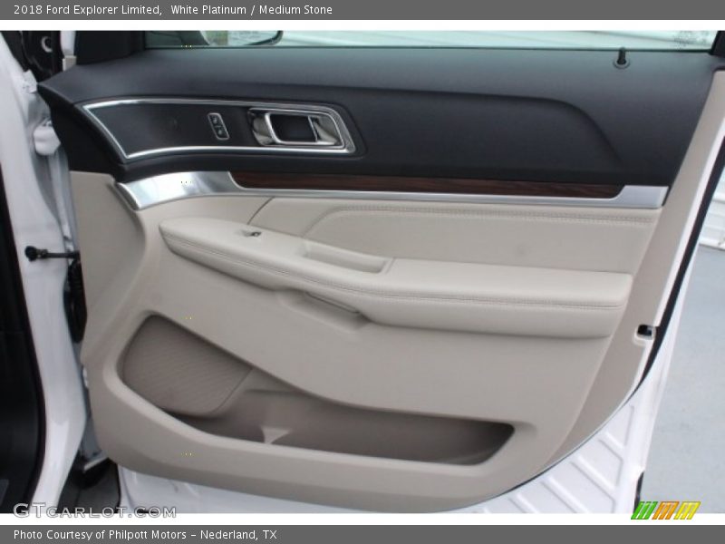 White Platinum / Medium Stone 2018 Ford Explorer Limited
